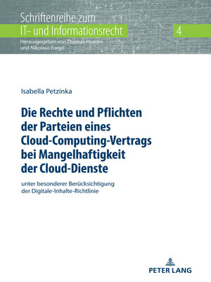 cover image of Die Rechte und Pflichten der Parteien eines Cloud-Computing-Vertrags bei Mangelhaftigkeit der Cloud-Dienste